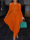 Cold-Shoulder Zip-Front Jumpsuit