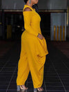 Cold-Shoulder Zip-Front Jumpsuit