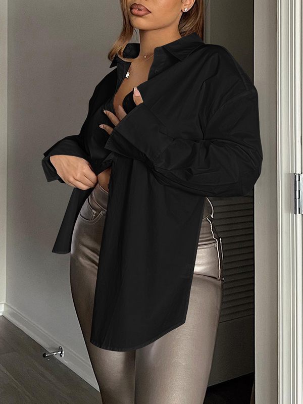Solid Tied-Back Shirt