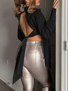 Solid Tied-Back Shirt