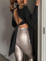 Solid Tied-Back Shirt