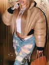 Zip-Front Puffer Coat