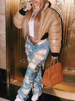 Zip-Front Puffer Coat