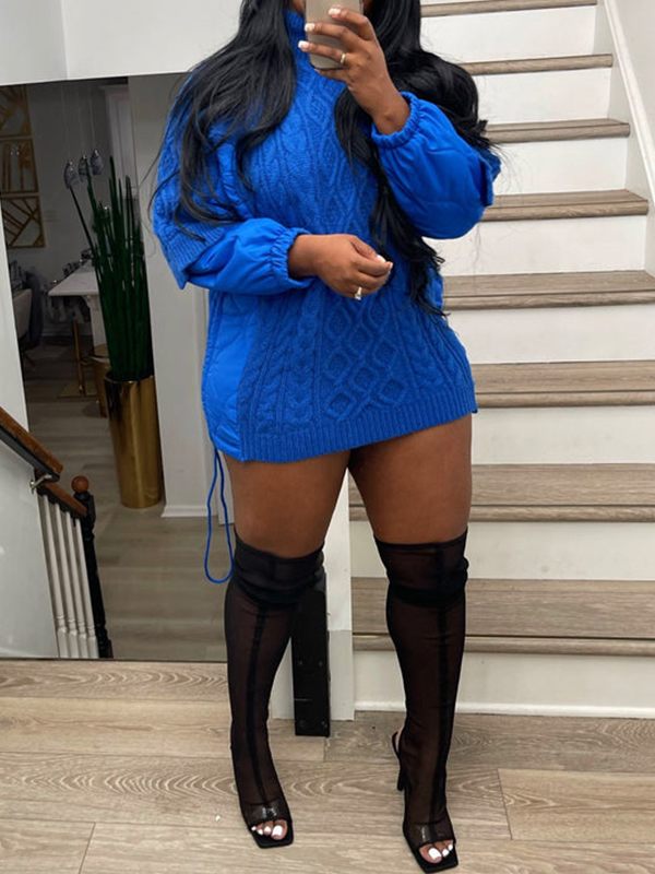 Bellizimos Knit Combo Drawstring Top