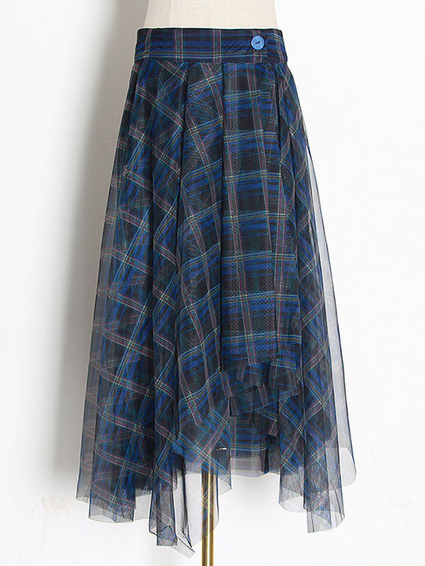 Plaid Sheer Skirt