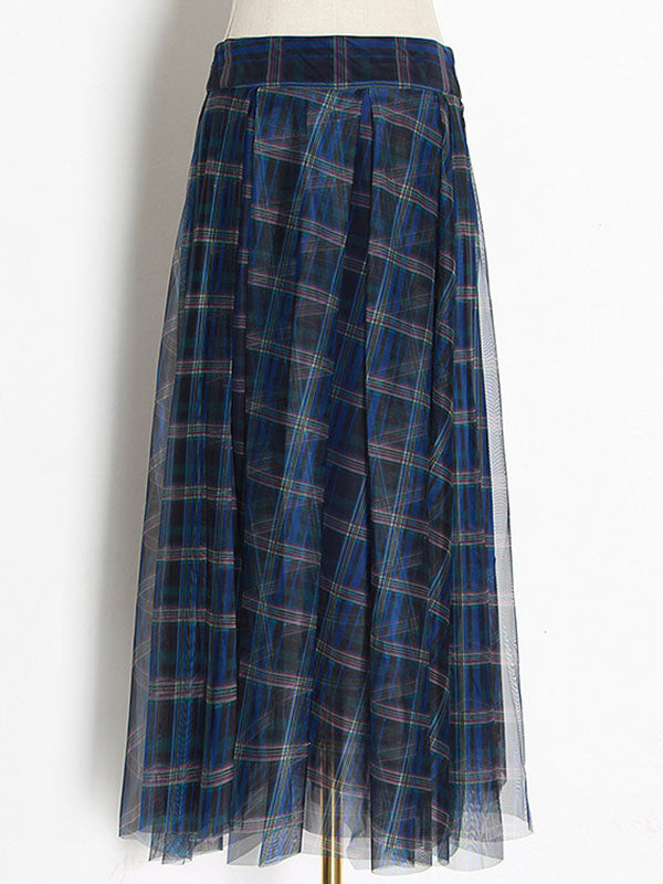 Plaid Sheer Skirt