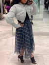 Plaid Sheer Skirt