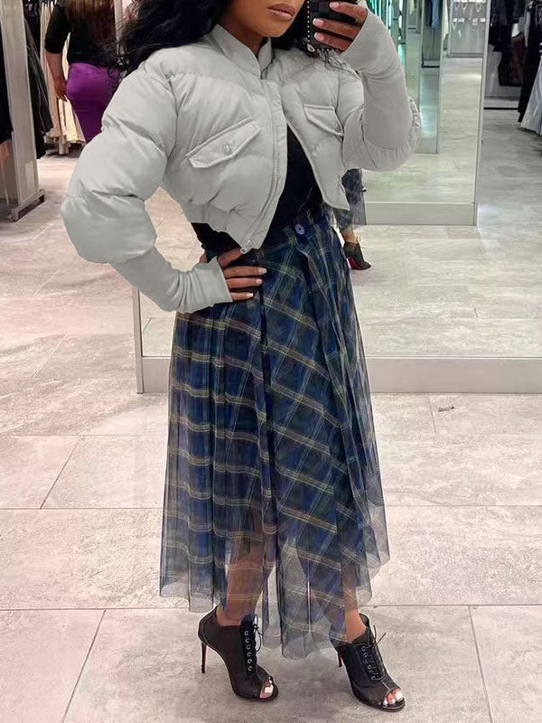 Plaid Sheer Skirt