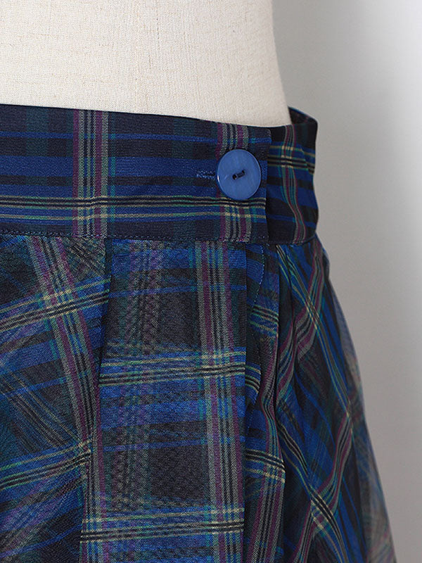 Plaid Sheer Skirt