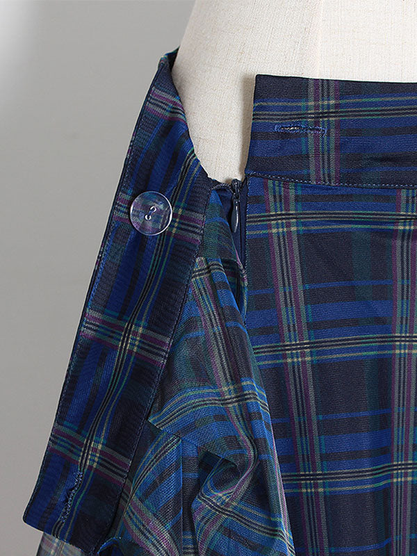 Plaid Sheer Skirt
