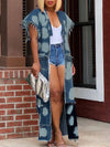 Distressed Denim Duster
