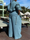 Denim Jacket & Wide-Leg Pants Set