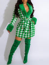 Faux-Fur Houndstooth Jacket