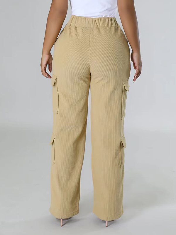 Solid Cargo Pants