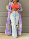 Printed Open-Front Duster