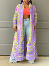 Printed Open-Front Duster