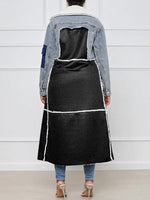 Denim Combo Shearling Coat