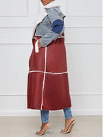 Denim Combo Shearling Coat