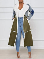 Denim Combo Shearling Coat
