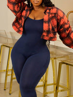 Plaid Snap-Front Jacket