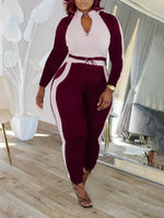 Two-Tone Zip Top & Pants Set