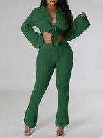 Knit Tied Top & Pants Set