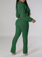 Knit Tied Top & Pants Set