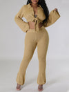 Knit Tied Top & Pants Set