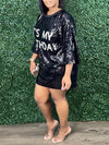 Sequin Tee Dress