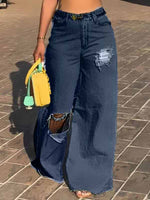 Bellizimos Ripped Wide-Leg Jeans