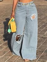 Bellizimos Ripped Wide-Leg Jeans