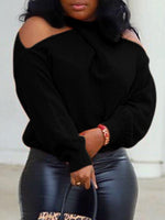 Multi-Way Cold-Shoulder Sweater