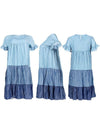 Ruffle Combo Dress--Clearance