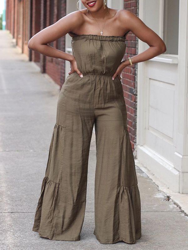 Bellizimos Bandeau Wide-Leg Jumpsuit
