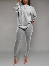 Solid Sweatshirt & Jogging Set