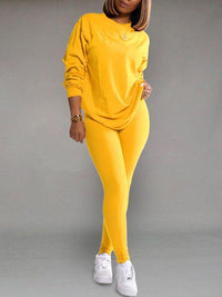 Solid Sweatshirt & Jogging Set