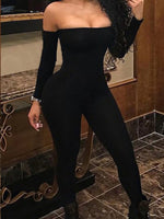 Solid Off-Shoulder Jumpsuit