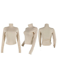 Pearl-Studded Turtleneck Top--Cleanrance