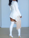 Bellizimos Fringe Combo Wrapped Blazer