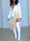 Bellizimos Fringe Combo Wrapped Blazer