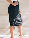 High-Waist Drawstring Skirt